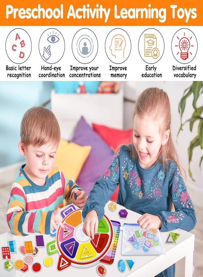 abcxgood Double-Sided Montessori Toys & Toddler Puzzles Ages 1-3 | 56 Reusable Learning Activities, Toddler Travel Toys & Shapes Puzzle for Home, Car, Airplane - Image 2