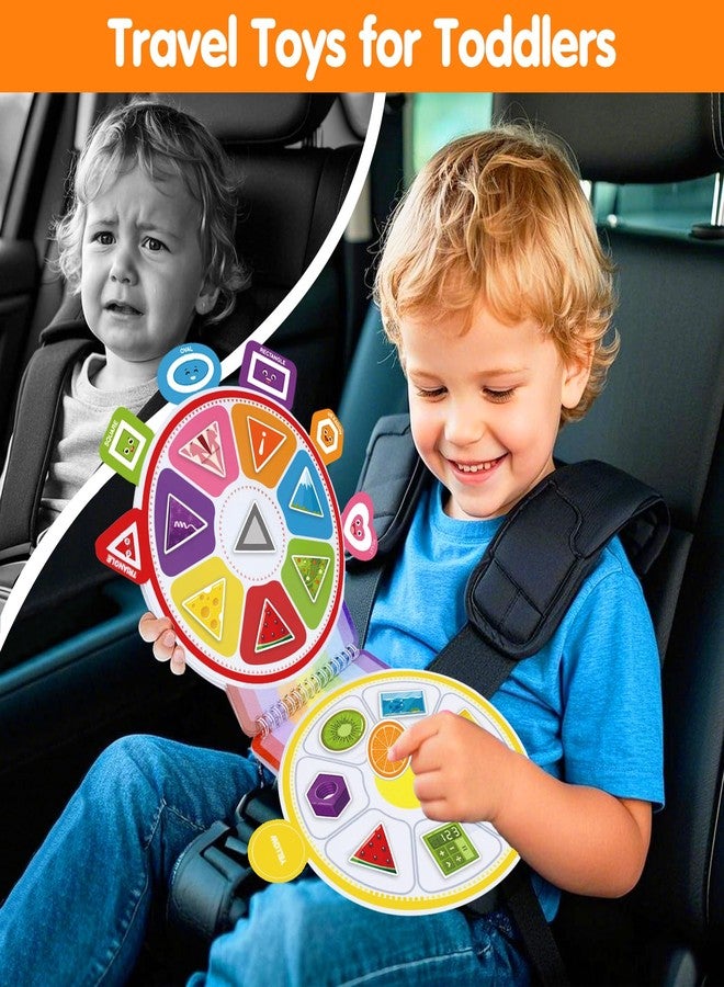 abcxgood Double-Sided Montessori Toys & Toddler Puzzles Ages 1-3 | 56 Reusable Learning Activities, Toddler Travel Toys & Shapes Puzzle for Home, Car, Airplane - Image 4