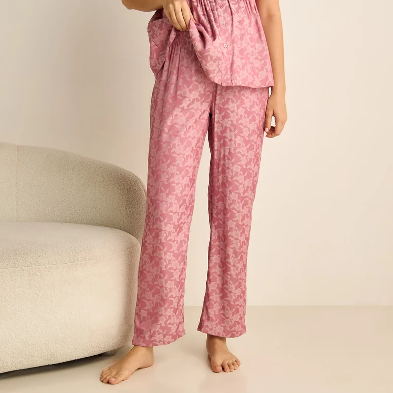 Splash FAV Floral Jacquard Maternity Pyjama Set