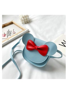 Generic Adorable Little Girls Handbag, Princess Bow Knot Mini Flap Bag,   Mouse Ear Crossbody Purse with Adjustable Strap for Toddlers (Blue)  - Image 2