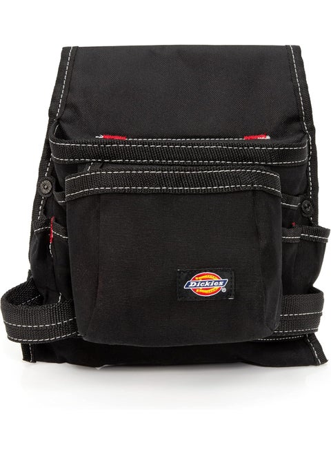 Dickies 8Pocket Canvas Tool and Utility Pouch for Work Belts Fastener Pocket Hammer Loops 2inch Belt Loop Black