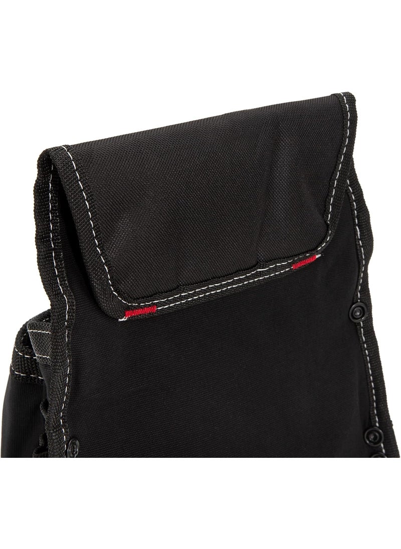 Dickies Dickies 8Pocket Canvas Tool and Utility Pouch for Work Belts Fastener Pocket Hammer Loops 2inch Belt Loop Black  - Image 4