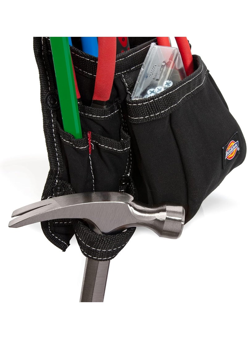 Dickies Dickies 8Pocket Canvas Tool and Utility Pouch for Work Belts Fastener Pocket Hammer Loops 2inch Belt Loop Black  - Image 3