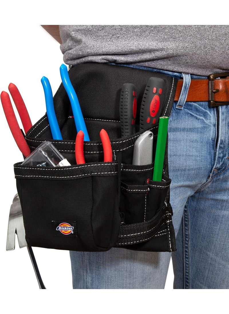 Dickies Dickies 8Pocket Canvas Tool and Utility Pouch for Work Belts Fastener Pocket Hammer Loops 2inch Belt Loop Black  - Image 5