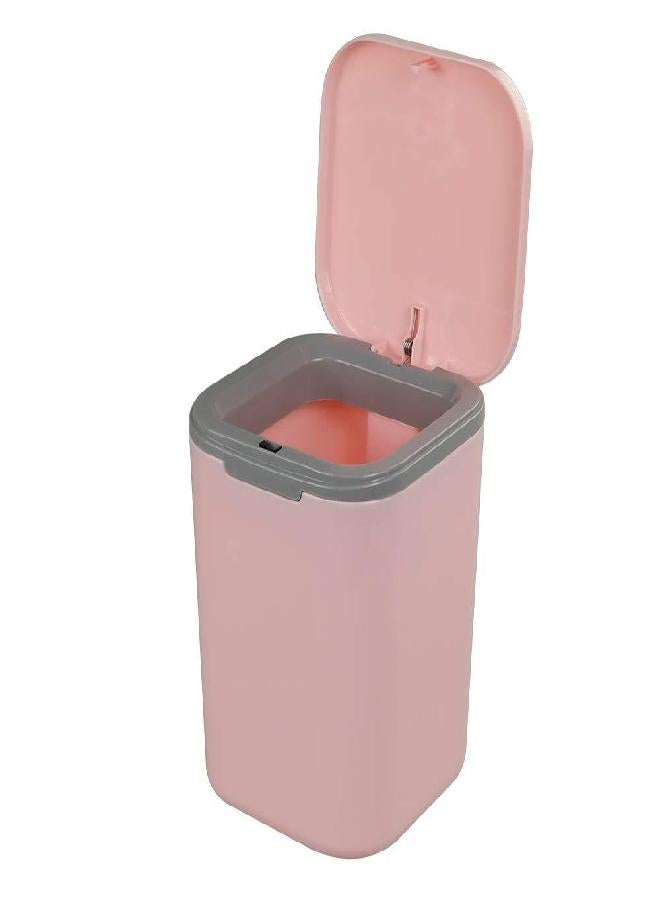 Hommp 1/2 Gallon Tiny Countertop Trash Can, Push-Button (Pink) - Image 5