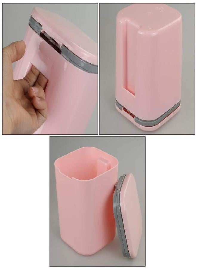 Hommp 1/2 Gallon Tiny Countertop Trash Can, Push-Button (Pink) - Image 3