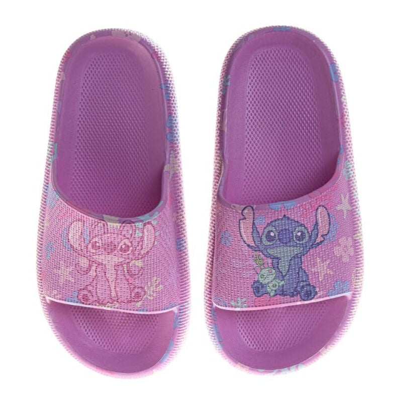 Josmo Kids Lilo and Stitch Slide Open Toe Girls Sandals Stitch SlipOn Slides - Pink size 13 little kid - Image 1