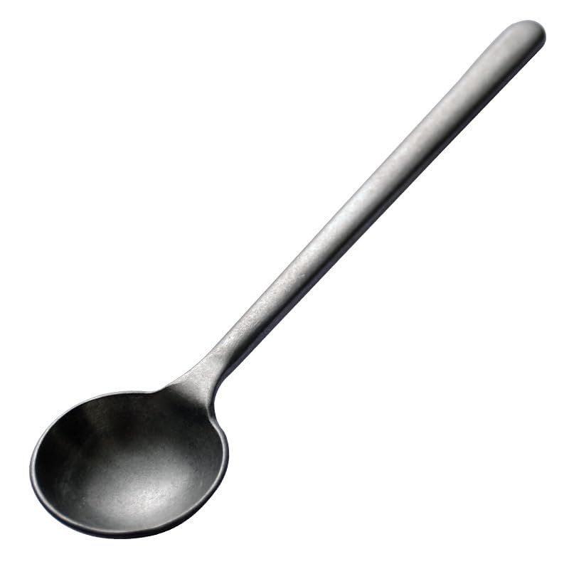 8 Pieces Silver Stainless Steel Spoon Set Handmade Retro Coffee Stirring Tableware - Image 2