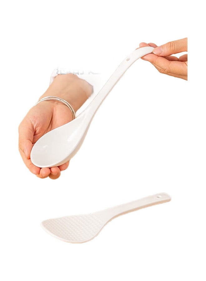 JD.com Jingzao Soup Ladle And Rice Spoon Set, Jingdezhen Ceramic Pure White Soup And Rice Spoon Set, Soup Ladle + Rice Spoon - Image 1