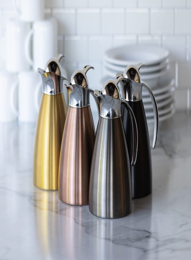 Service Ideas MAR10BSPBVG Marquette Series, Vacuum Insulated Carafe, Stainless Vacuum, 33.8 Ounce, Vintage Gold - Image 3