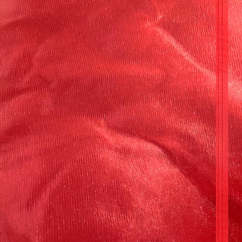 1iAM 4pcs Red Decoration Net Curtains - Large Size, Stitched with Ribbon, Nylon Made, Reusable, Soft, Wrinkled Free, 8.5x5ft Each, Backdrop Net for Birthday, Anniversary Party Decoration - Image 5