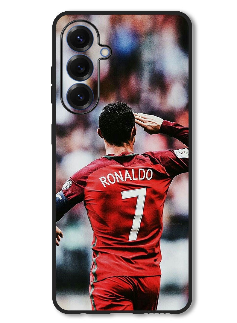 Theodor Case Compatible with Samsung Galaxy A36 Protection Shockproof Bumper Cover Ronaldo Salute To Crowd - Image 1