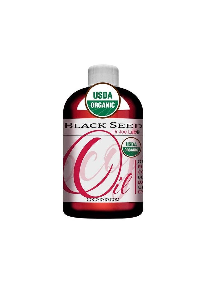 Dr Joe Lab Organic Black Seed Oil 8 Oz Usda Certified Organic 100% Pure Natural Black Cumin Seed Oil Unrefined Cold Pressed Extra Virgin Nigella Sativa Oil Premium Grade A Black Seed Oil Organic Cold Pressed  - Image 2