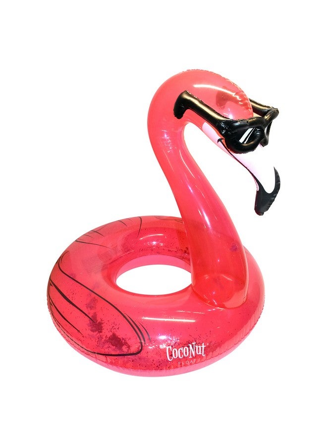 Coconut Float Coconut Outdoor Flamingo with Shades Pool Float - Inflatable Pool Ring - Durable Long Lasting Lounge Tube and Water Toy - Fun Decoration for Parties, Events - Ages 8+ Years - Image 1