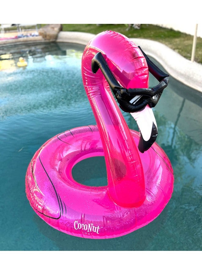 Coconut Float Coconut Outdoor Flamingo with Shades Pool Float - Inflatable Pool Ring - Durable Long Lasting Lounge Tube and Water Toy - Fun Decoration for Parties, Events - Ages 8+ Years - Image 2