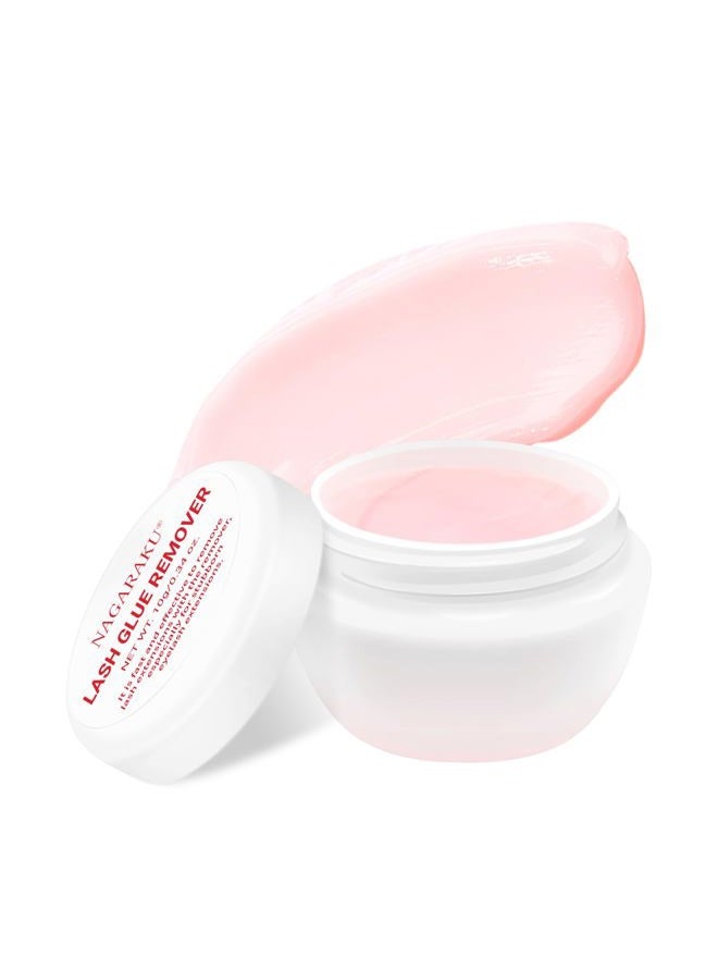 NAGARAKU Eyelash Extensions Glue Remover Cream Paste Strawberry Scent Mild Gel Adhesive Removing Fast Action Lash Supplies Professional for Salon 10g… - Image 1