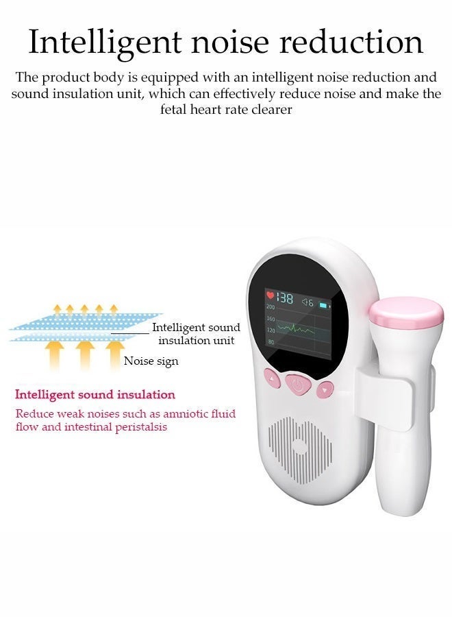 Fetal Doppler for Home Use  Professional Baby Heartbeat Monitor with High Accuracy LCD Display, Dustproof and Waterproof，Portable and Easy 1 Button Operation, Safe Prenatal Listening for Pregnant Women - Image 4