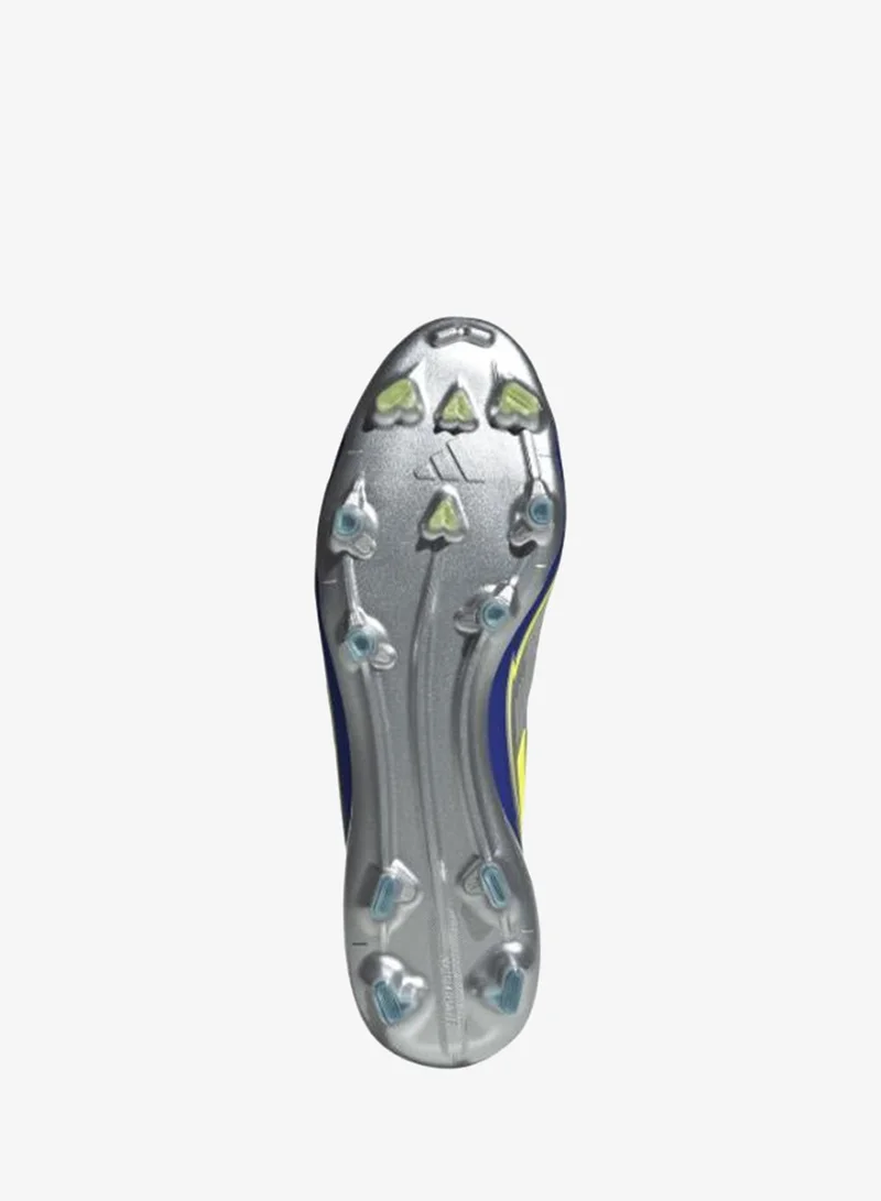 Adidas Silver Metallic / Solar Yellow / Lucid Blue F50 Elite Messi Firm Ground Boots  | Best Price UAE