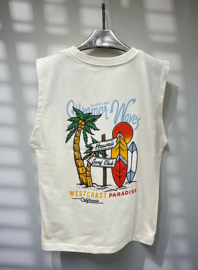 WHITE RABBIT Printed Cut T-Shirt Kids – Off White - Image 4