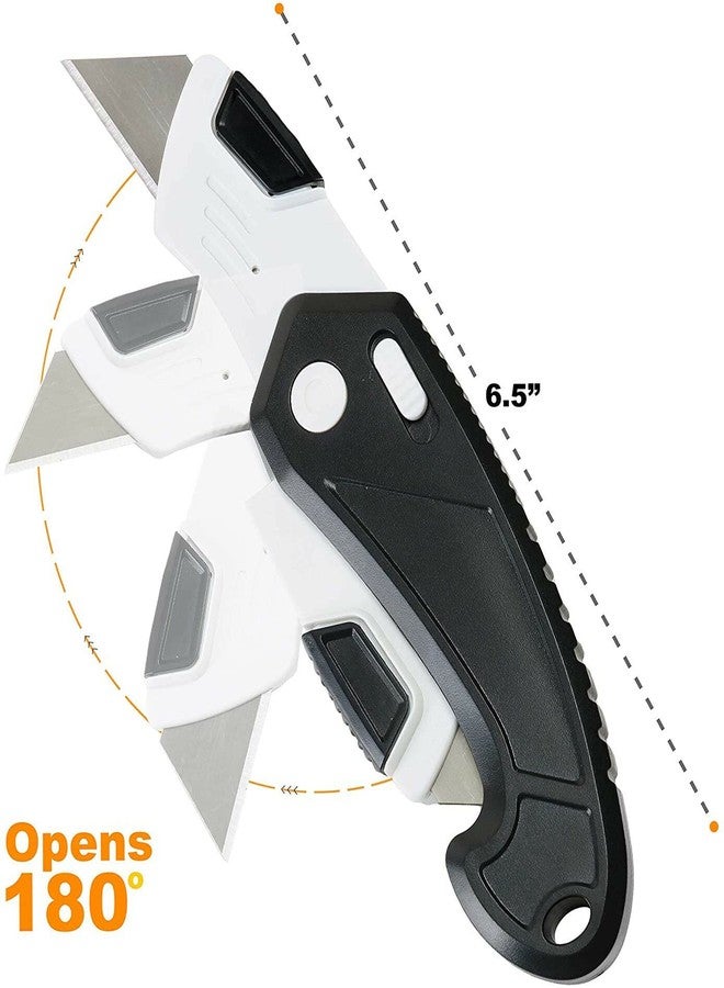 VIP Home Essentials Lightweight Strong ABS Plastic Folding Utility Box Cutter (6 Pack) - Image 3