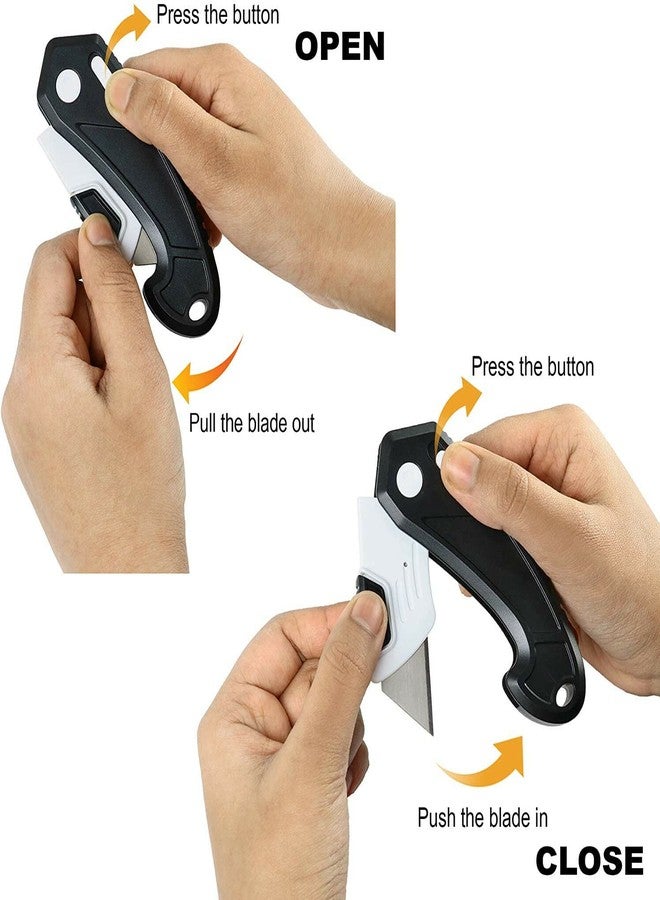 VIP Home Essentials Lightweight Strong ABS Plastic Folding Utility Box Cutter (6 Pack) - Image 5