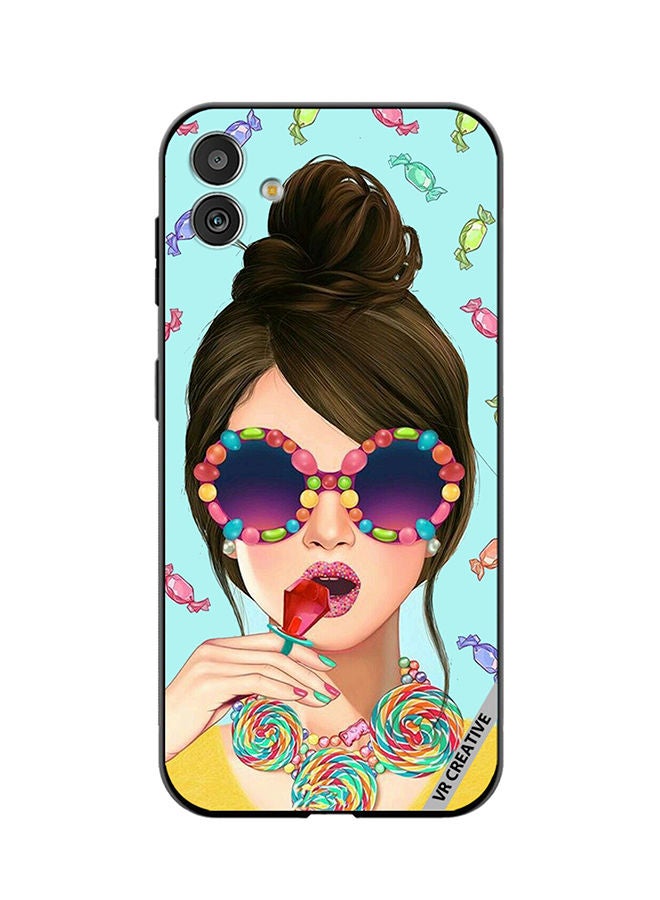 VR CREATIVE Protective Case Cover For Samsung Galaxy F14 Stylish Girl Design Multicolour - Image 1