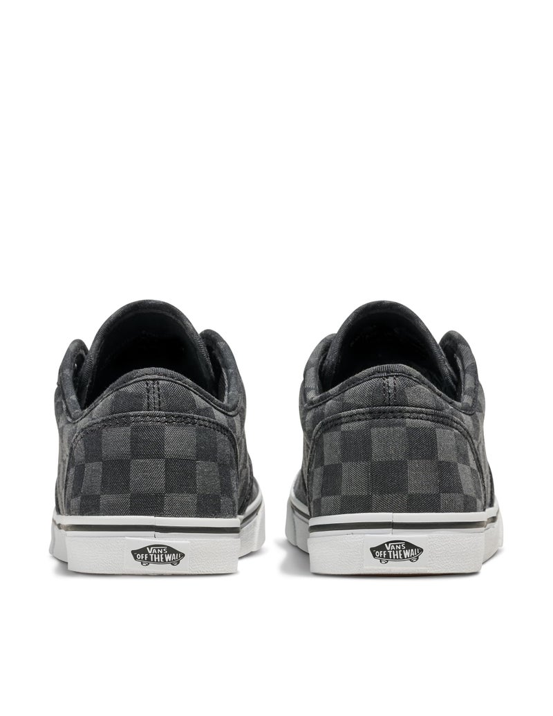 Vans Women's Atwood Shoe - Low-Top Fashion Sneakers for Work & Everyday Wear. Check Textile Black. 9 - Image 3
