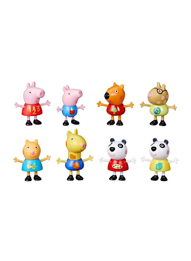 Peppa Pig لعبة مجموعة 8 قطع تتضمن جورج ، بيجي ، باندا ، حلوى ، قطة وأكثر ، حصرية للأعمار 3 فما فوق  - Image 1