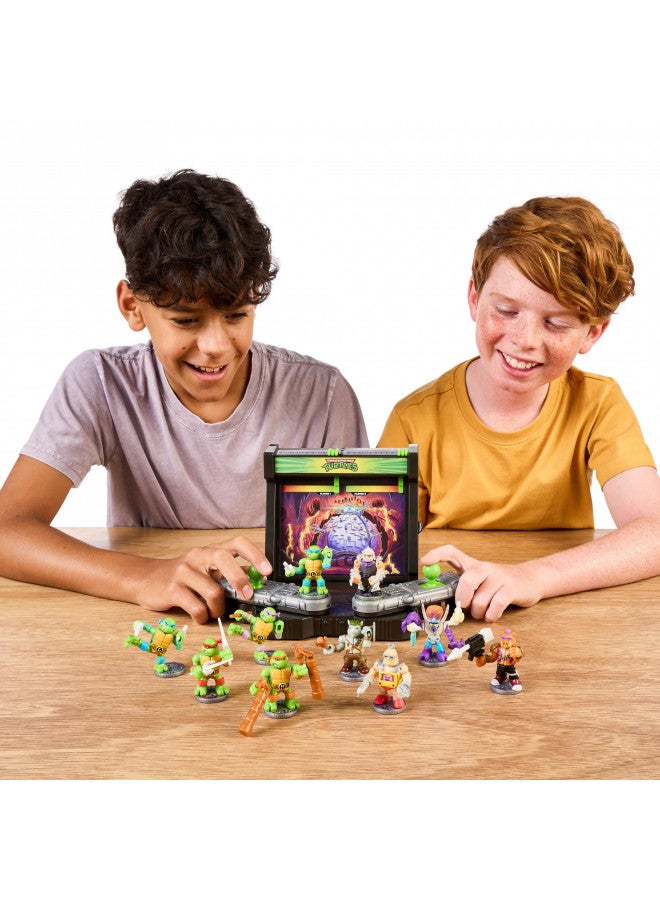 AKEDO Legends of Akedo Teenage Mutant Ninja Turtles Battle Arena with 35+ Battle Sound Effects and 2 Exclusive Battling Mini Warriors - Leonardo and Shredder - Image 3