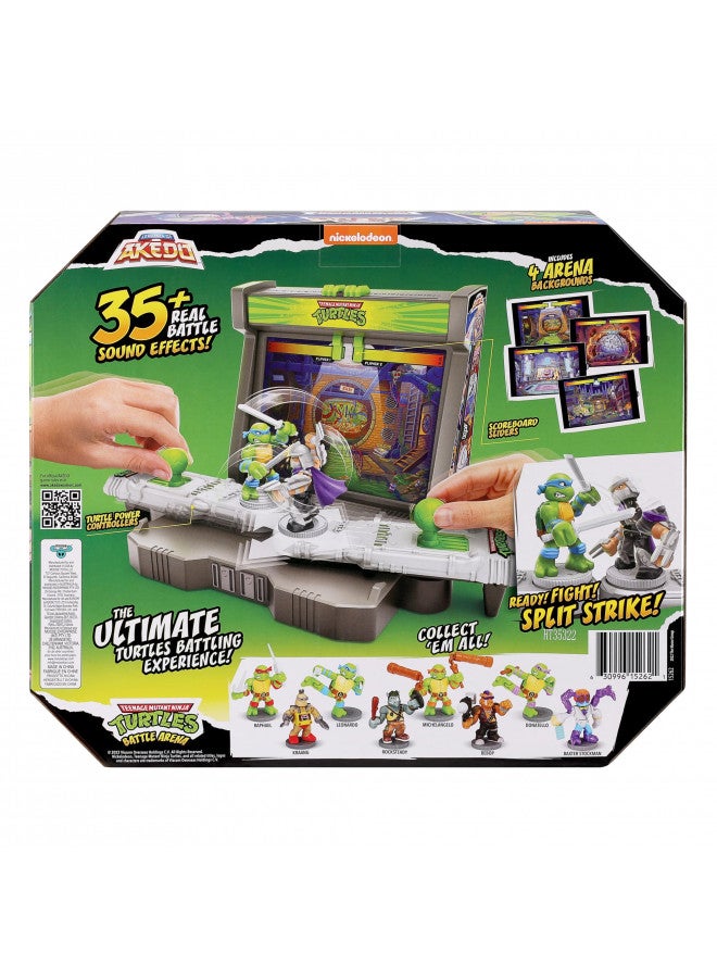 AKEDO Legends of Akedo Teenage Mutant Ninja Turtles Battle Arena with 35+ Battle Sound Effects and 2 Exclusive Battling Mini Warriors - Leonardo and Shredder - Image 4