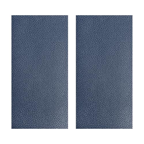 FSTURIOS 2 PCS Leather Repair Patch Tape 4 x 8 Inch PU Vinyl Repair Patches for Car Upholstery Seat Waterproof Self Adhesive Leather Tape Repair Kit for Furniture Couches Chairs Navy Blue - Image 1