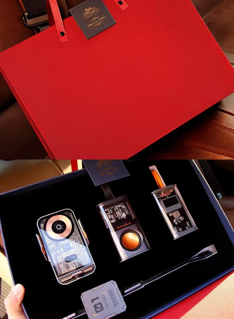 Vierex Power Bank Portable Bluetooth Speaker Wireless Car Mobile Charger And 3 In 1 High Speed Charging Cable Best Gift Set For Everyone All Product High Quality 4 In 1 Set Transparent Free Gift Box - Image 4