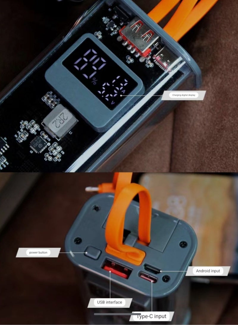 Vierex Power Bank Portable Bluetooth Speaker Wireless Car Mobile Charger And 3 In 1 High Speed Charging Cable Best Gift Set For Everyone All Product High Quality 4 In 1 Set Transparent Free Gift Box - Image 5