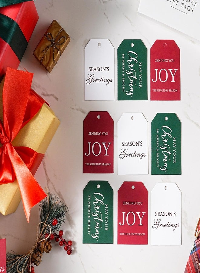 ترسيز بطاقات هدايا عيد الميلاد - 48 بطاقة هدايا مع حبل لتخصيص هدايا العيد، وصنعها بنفسك، وتزيين عيد الميلاد، ووضع ملصقات الهدايا، وبطاقات أسماء هدايا عيد الميلاد. - Image 5