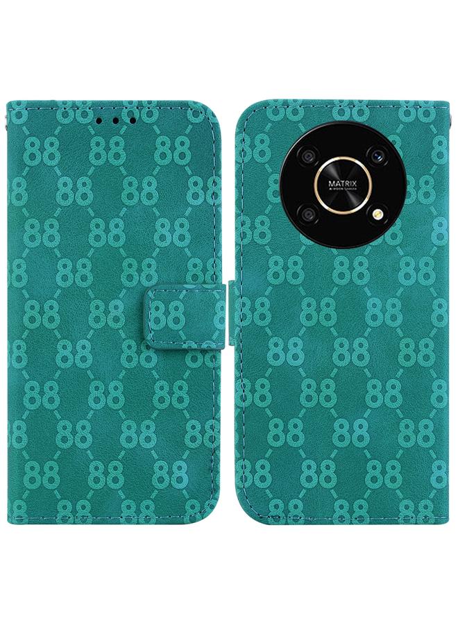 اس-توب جراب لهاتف Honor X9 / X9 5G، جراب هاتف جلدي منقوش مزدوج على شكل 8 - Image 1