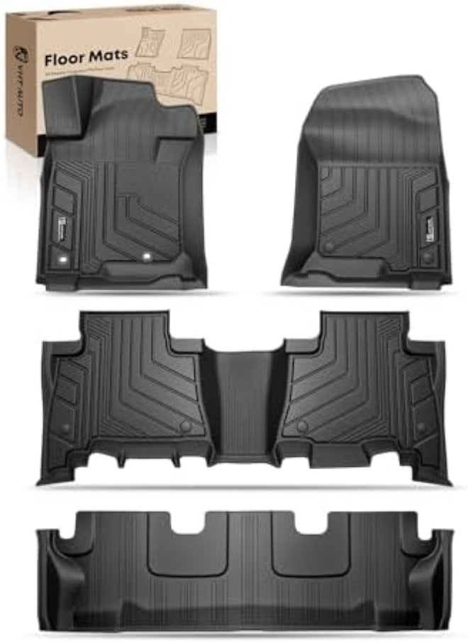 YHTAUTO Floor Mats Compatible with Lexus GX460 2010-2018, Toyota Land Cruiser Prado J150 2010-2020, All Weather TPE Car Mats, Custom Fit Black Front & Rear Full Set Floor Liner, Set of  4 - Image 3