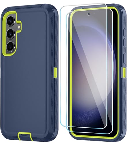 ONOLA Phone Case for Samsung Galaxy S23 FE Case with HD Screen Protector Heavy Duty Shockproof Dropproof 3Layer Cover Phone Case for Galaxy S23 FE 64 Bluegreen - Image 1