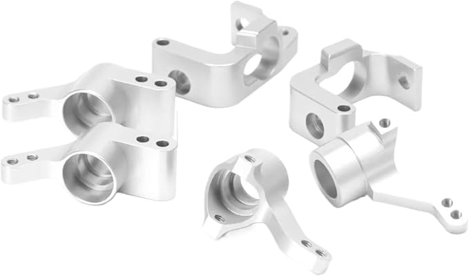 Aluminum Alloy Steering Knuckle Set Silver Front Rear C Hub Carrier - Image 1
