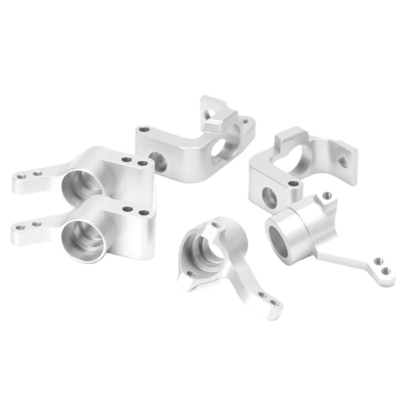 Aluminum Alloy Steering Knuckle Set Silver Front Rear C Hub Carrier - Image 2