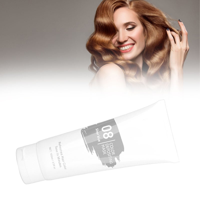 100ml Dyed Hair Conditioner Easy Coloring Gentle Color Dyed Depositing Conditioner Grey - Image 1