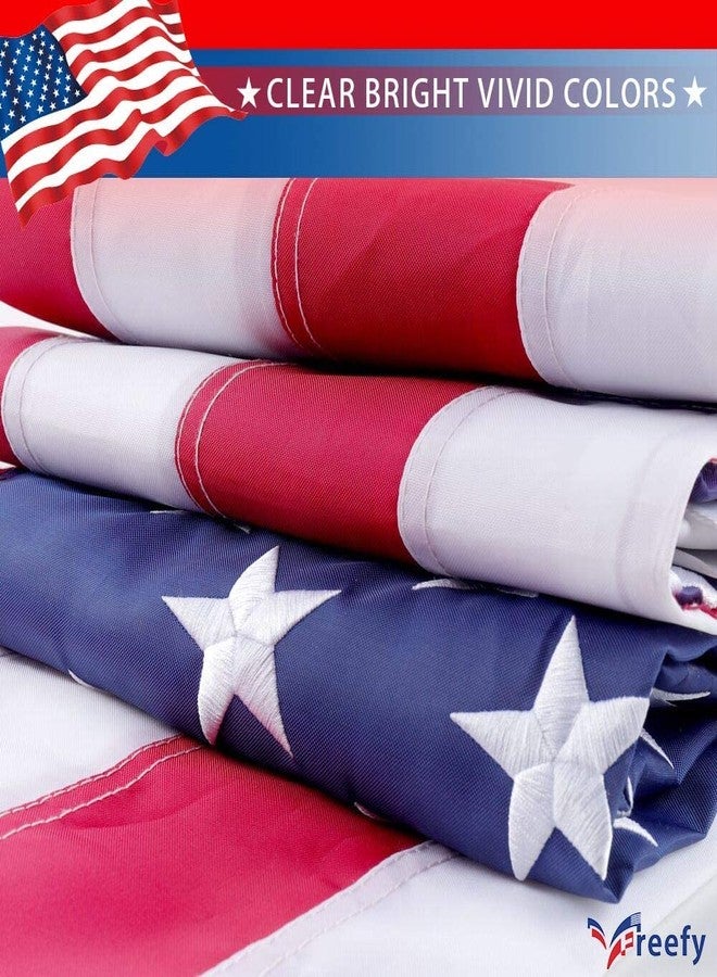 Freefy American Flag For Outside 2.5x4 Ft Pole Sleeve Banner Style-Embroidered Stars,Sewn Stripes,Water Resistant,Heavy Duty Durable New Nylon USA US Outdoor Indoor Flags (Pole NOT Included) - Image 4