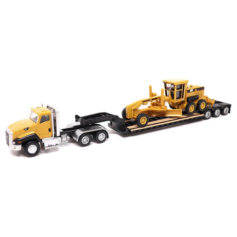 Diecast Masters 187 Caterpillar CT660 Day Cab with Lowboy Trailer 163H Motor Grader 84414 - Image 2