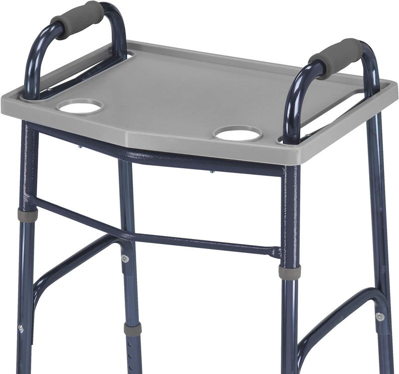 DMI DMI Walker Tray With Cup Holders Walker Tray For Folding Walkers Gray - Image 1