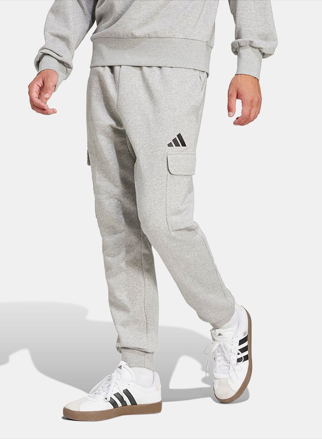 Adidas Essentials Feelcozy Fleece Cargo Joggers - Image 1