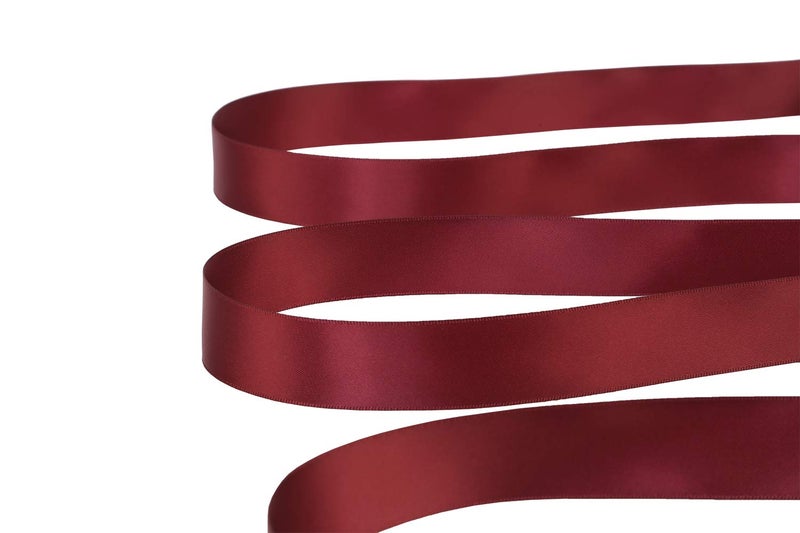 Ribbonitlux 1" Wide Double Face Satin Ribbon 25 Yards (277-Burgundy）, Set for Gift Wrapping, Party Decor, Sewing Applications, Wedding and Craft - Image 3