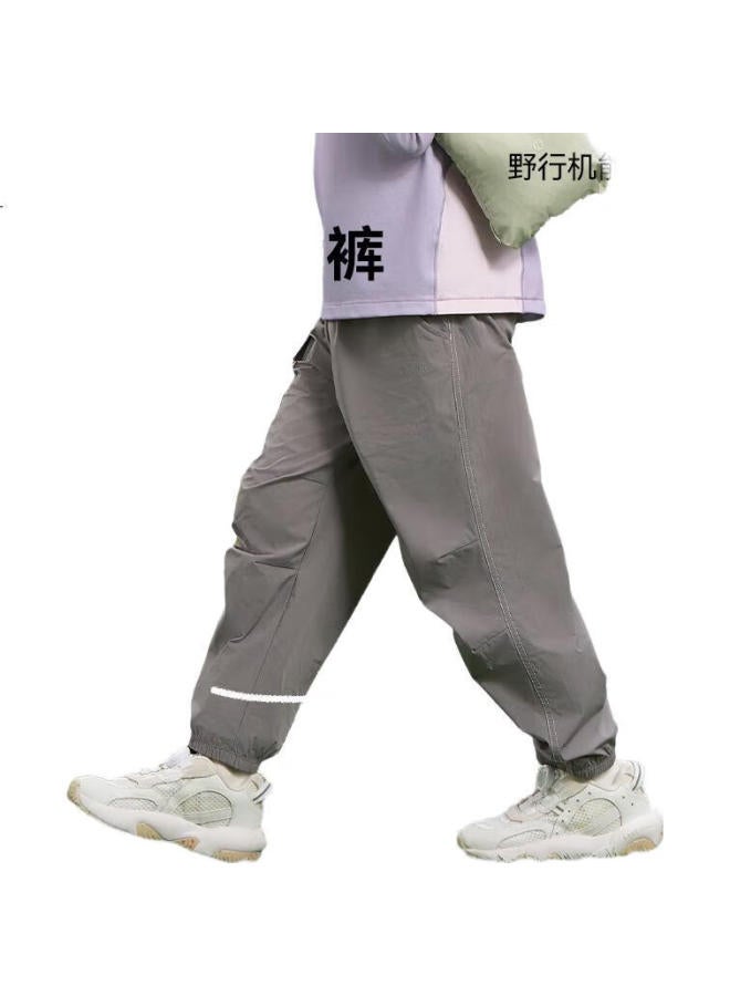 Heybetter Kids Outdoor Functional Cargo Pants 1 Piece 6 Protection Spring Summer Outdoor Boys Girls Galaxy Grey (Grey) 120 - Image 3