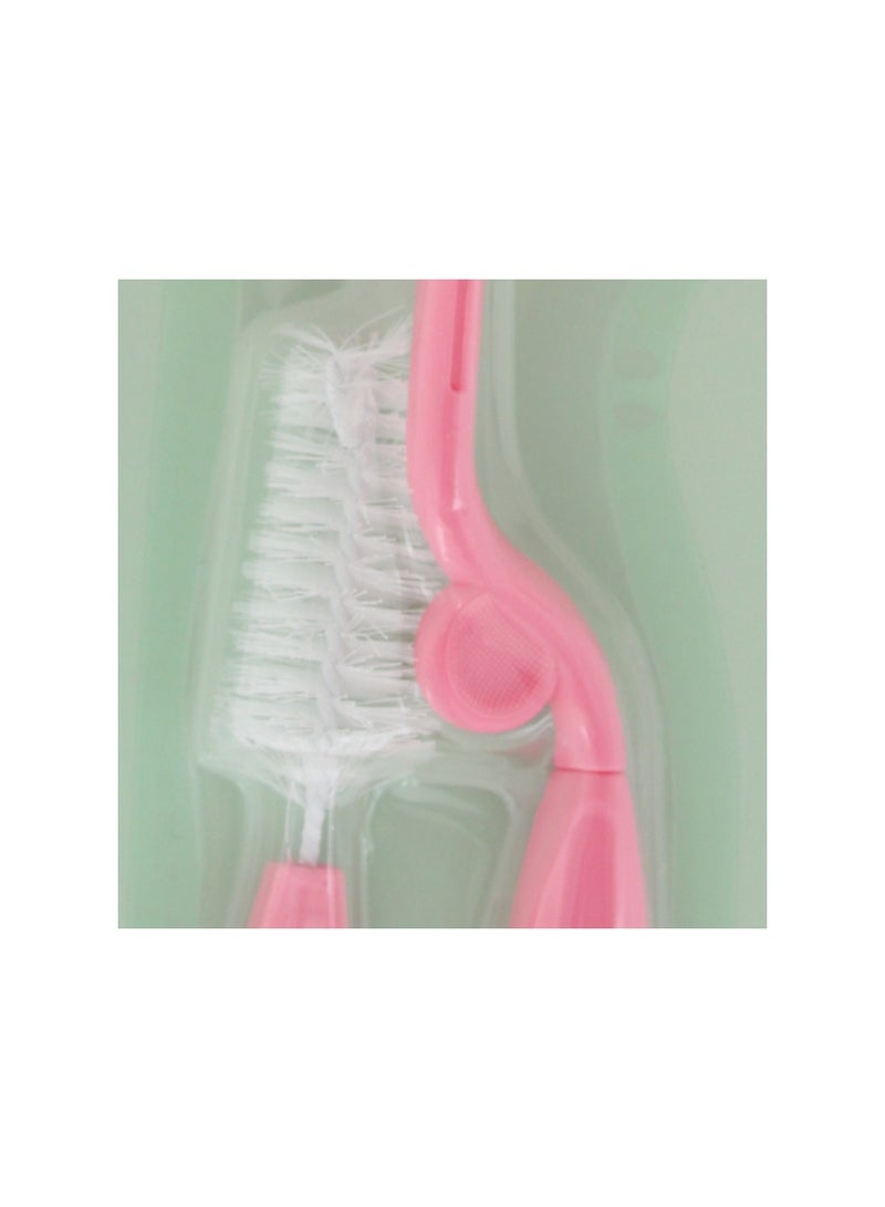 سفاري مجموعة فرشاة تنظيف زجاجات الرضاعة وحلمات الأطفال من سفاري - وردي - Image 3