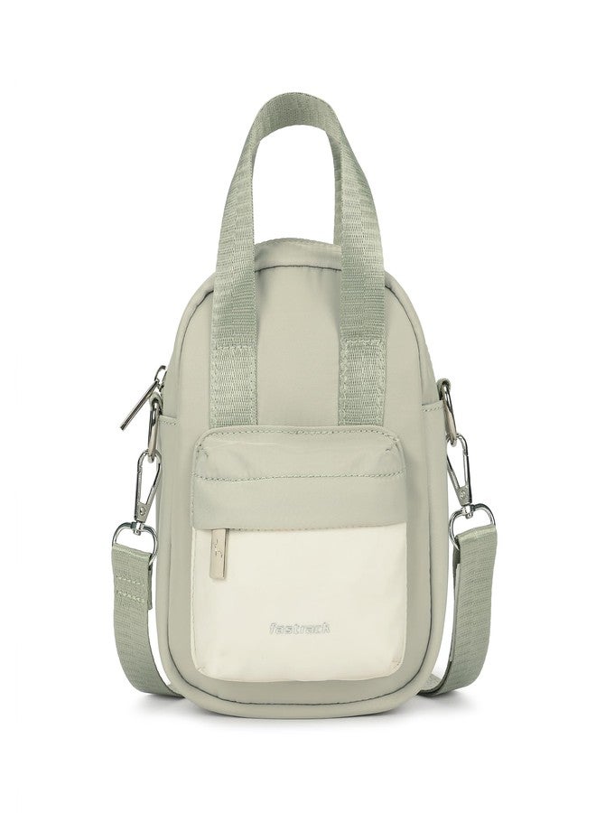 Fastrack CarryOn Mini Sling | Nylon Women’s Sling Bag | Dual Carry Options with Webbing Handles | Quick-Access Pockets & Zipper Closure - Image 1