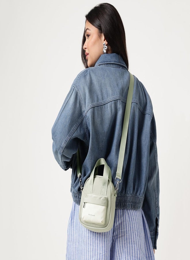 Fastrack CarryOn Mini Sling | Nylon Women’s Sling Bag | Dual Carry Options with Webbing Handles | Quick-Access Pockets & Zipper Closure - Image 2