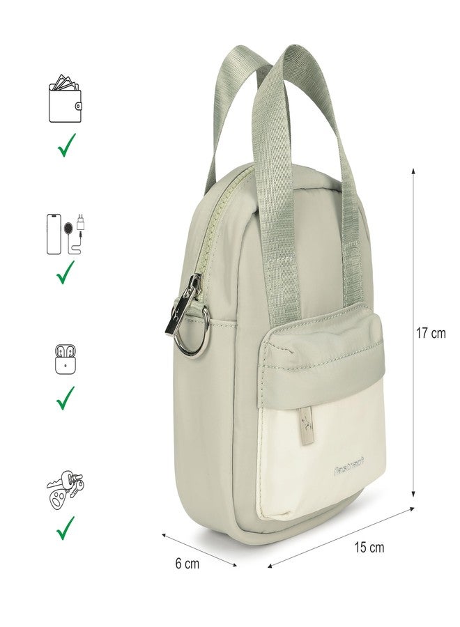 Fastrack CarryOn Mini Sling | Nylon Women’s Sling Bag | Dual Carry Options with Webbing Handles | Quick-Access Pockets & Zipper Closure - Image 4